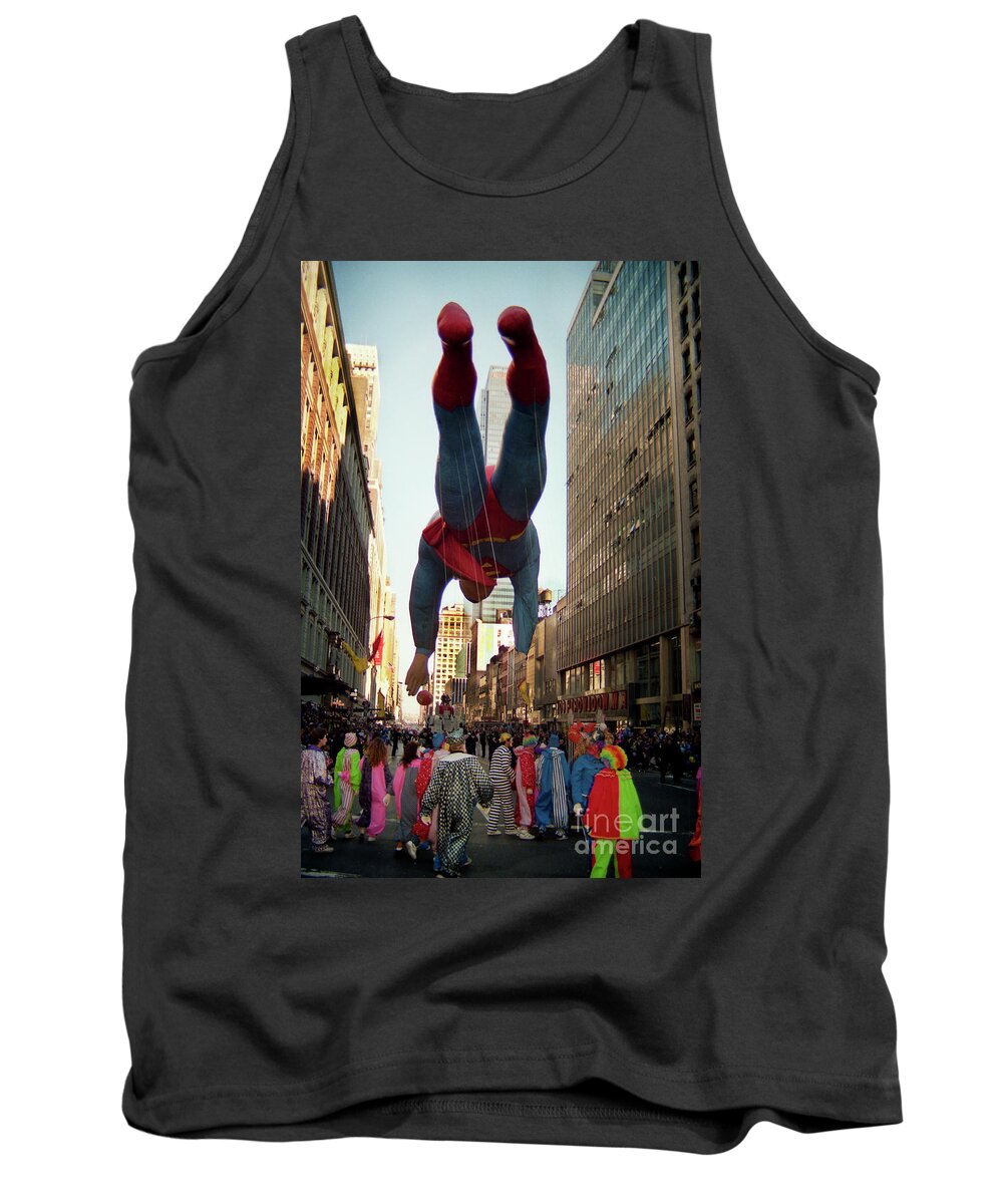 Thanksgiving Tank Top featuring the photograph Thanksgiving Day Parade 1985 by Steven Spak