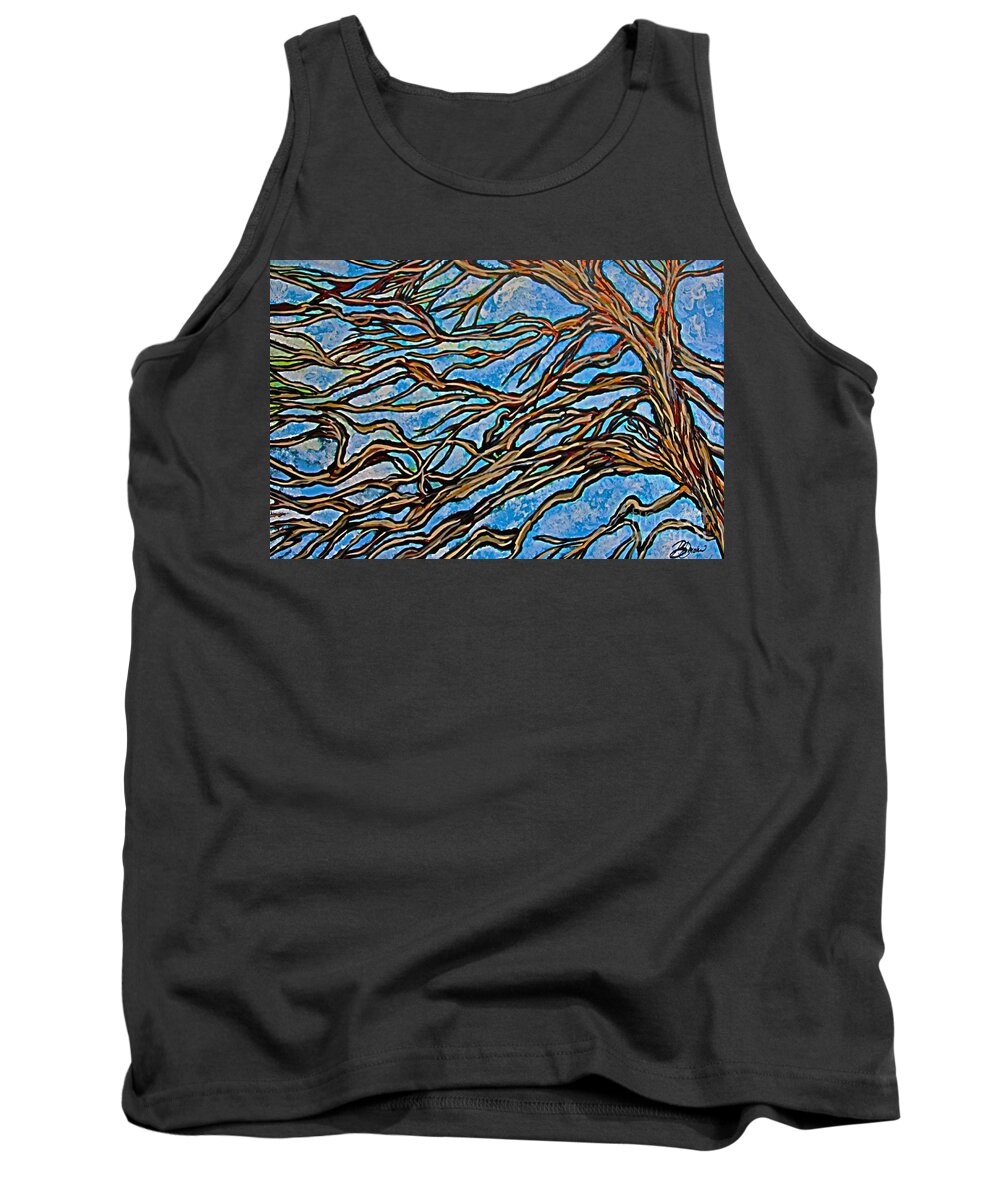Prints Tank Top featuring the painting The barren Fig by Barbara Donovan