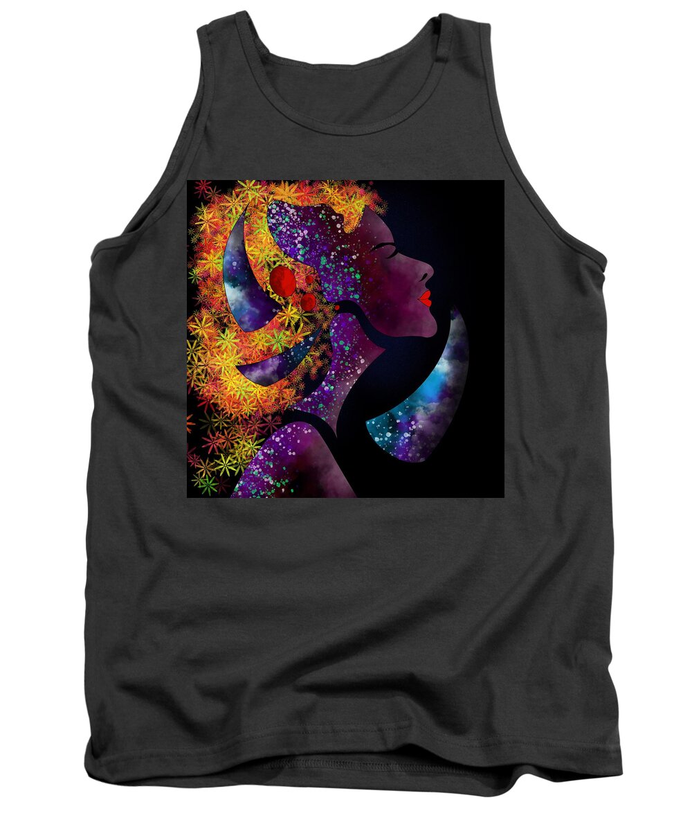 Beauty Tank Top featuring the painting The beauty of the woman 2 by Patricia Piotrak