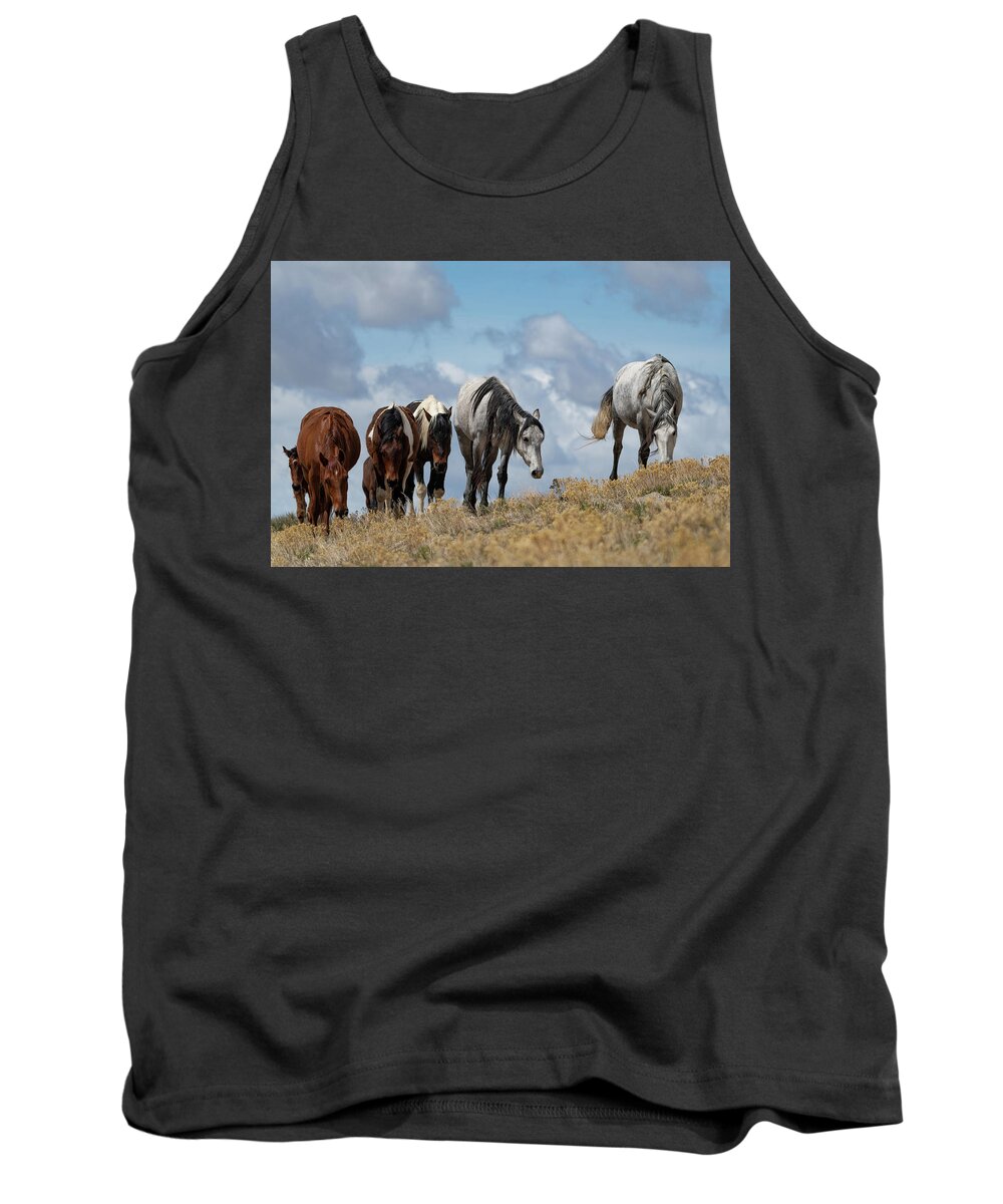 Wild Horses Tank Top featuring the photograph The Best View by Mary Hone