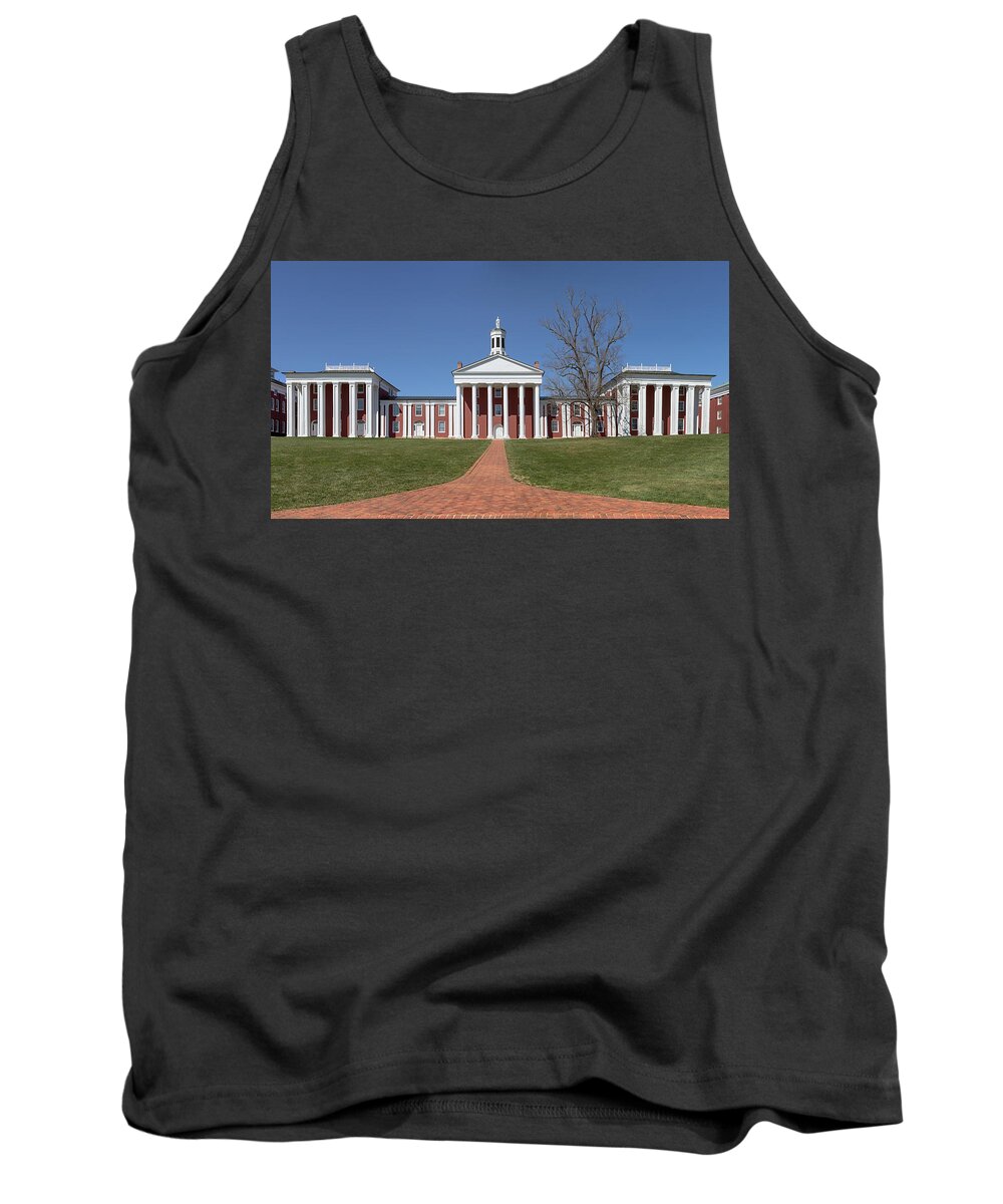 Washington And Lee University Tank Top featuring the photograph The Colonnade - Washington and Lee University by Susan Rissi Tregoning