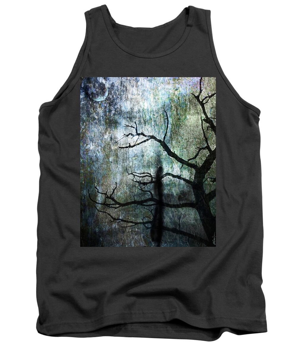Abstract Tank Top featuring the digital art The Dreaming Tree by Ken Walker
