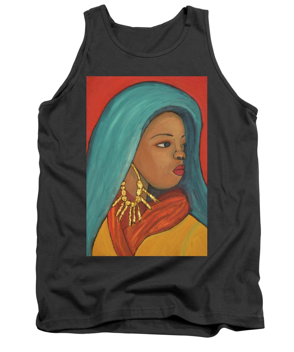 Women Tank Top featuring the painting The Earrings by Anita Hummel