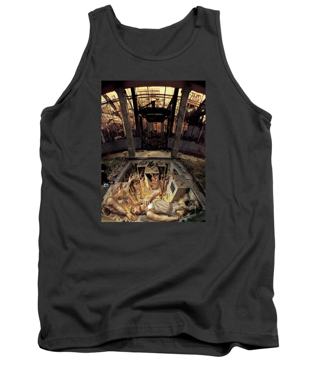 Ghetto Tank Top featuring the painting The Ghetto by Kurt Wenner