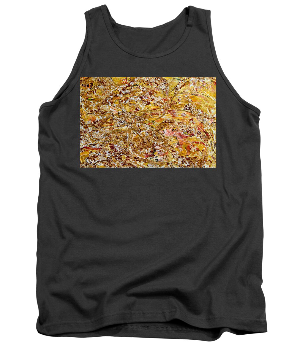 Wall Art Tank Top featuring the painting The Golden Branches of Autumn by Ellen Palestrant