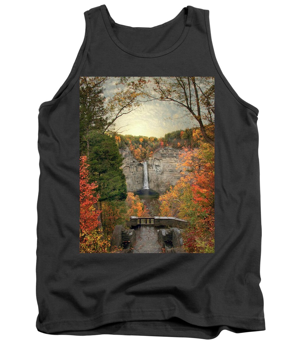 Nature Tank Top featuring the photograph The Heart of Taughannock by Jessica Jenney