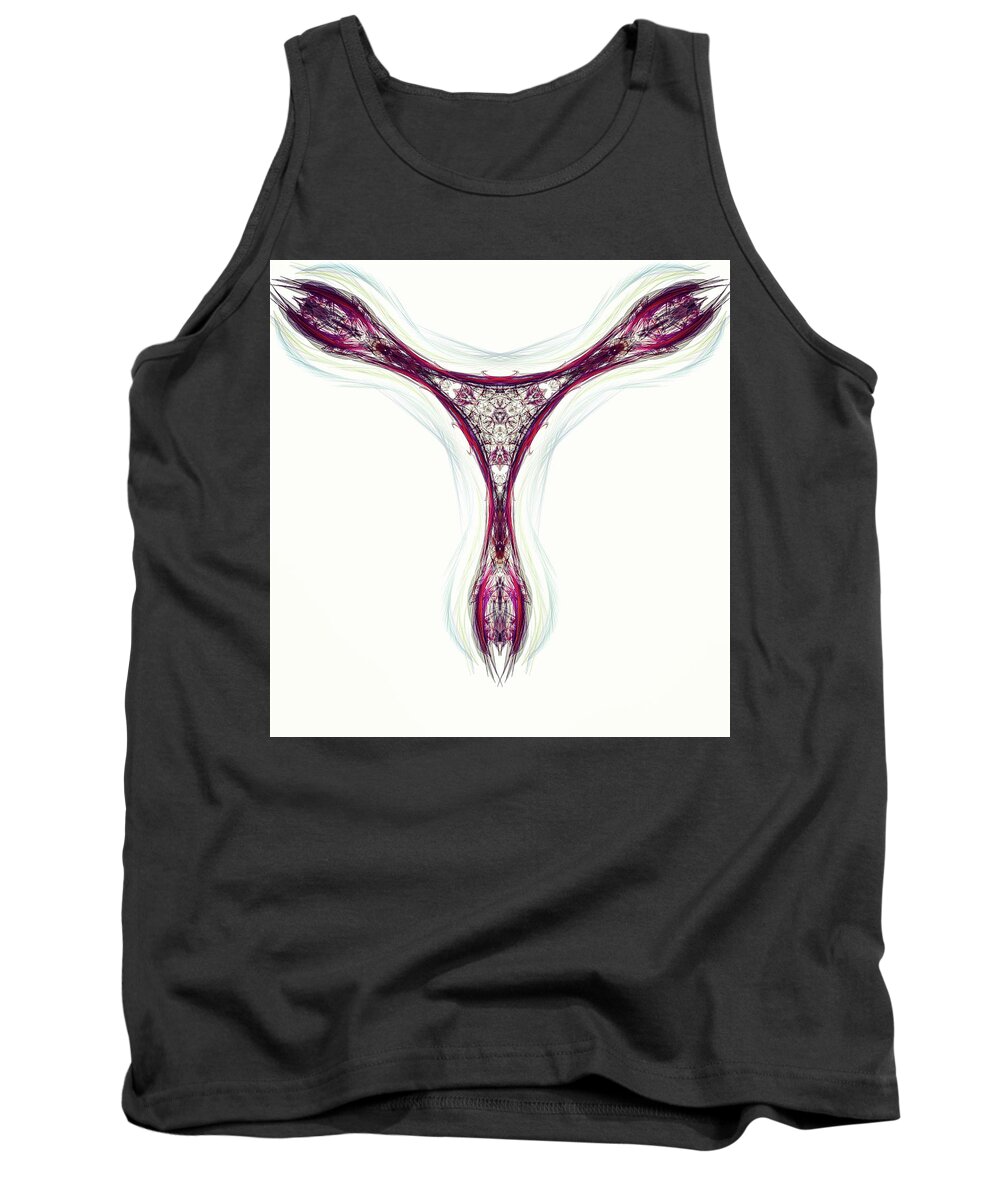 The Kosmic Yoni Of Kreation Is An Ancient Sacred Symbol Of Fertility And Rebirth Originating From India. It Represents The Balance Of Both Feminine (shakti) And Masculine (shiva) Energies Tank Top featuring the digital art The Kosmic Yoni by Michael Canteen