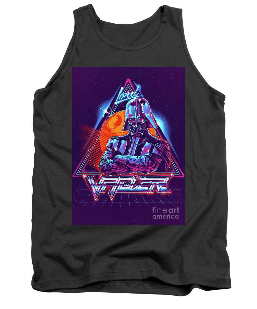 Beverly Hills Cop Tank Top featuring the digital art The Lord Vader / 80s by Zerobriant Designs