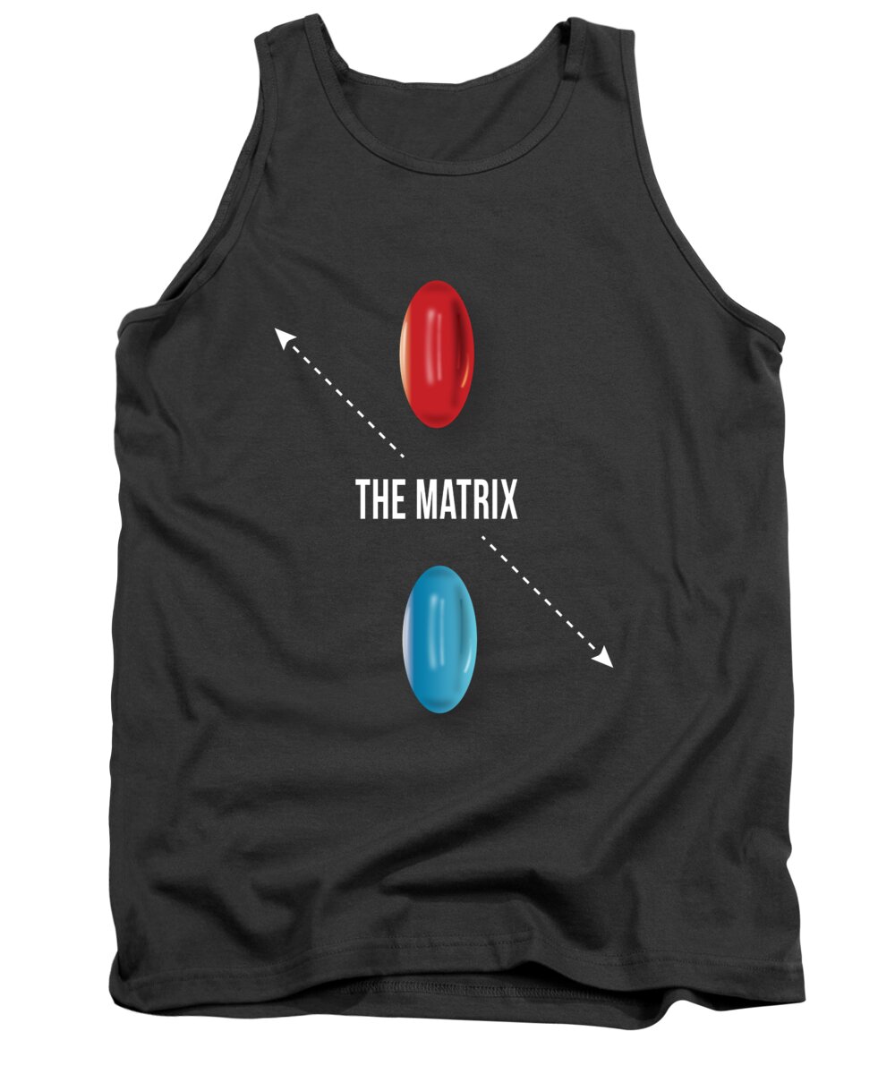 The Matrix Tank Top featuring the digital art The Matrix - Alternative Movie Poster by Movie Poster Boy