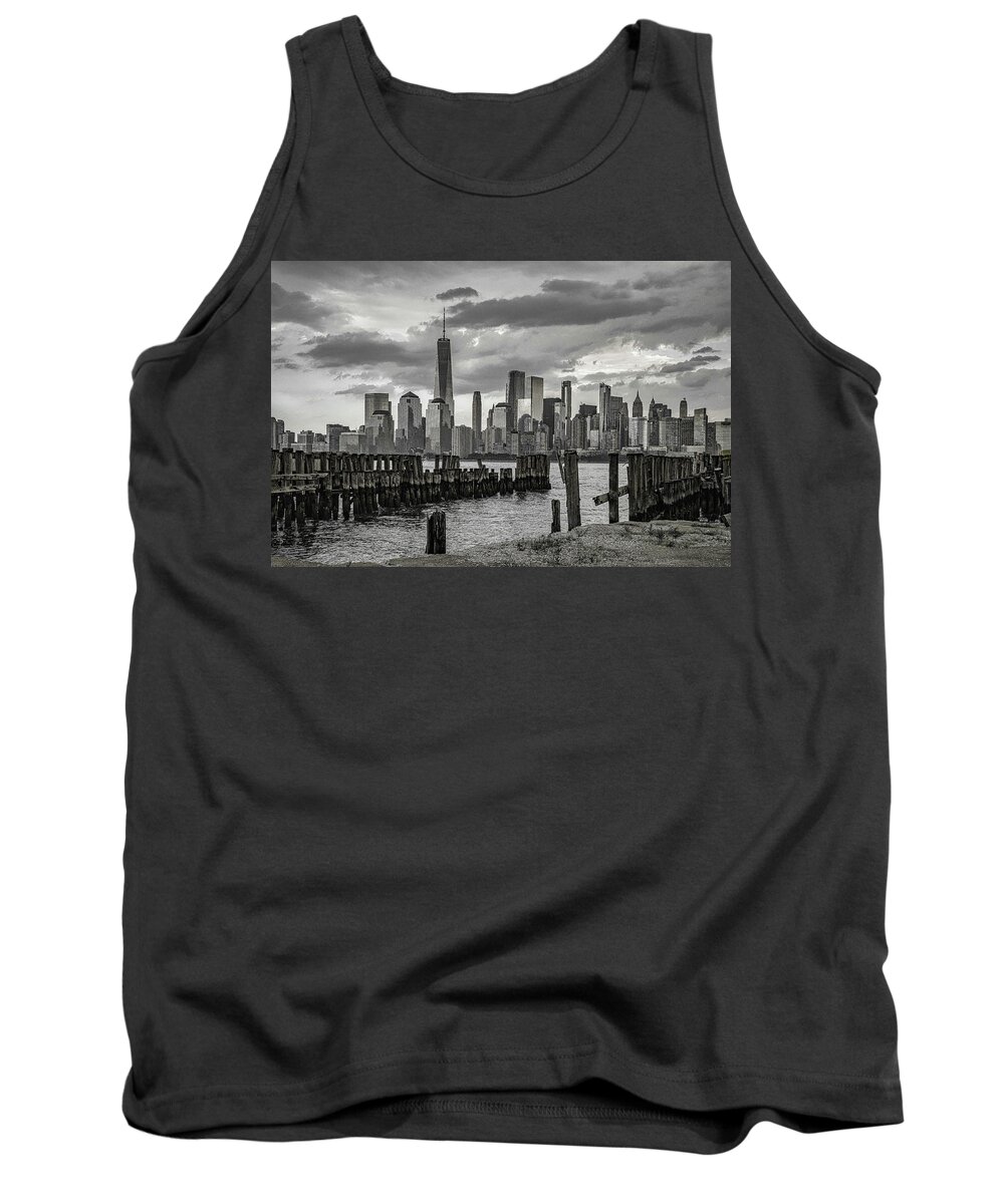 Liberty State Park Tank Top featuring the photograph The NYC Skyline by Penny Polakoff