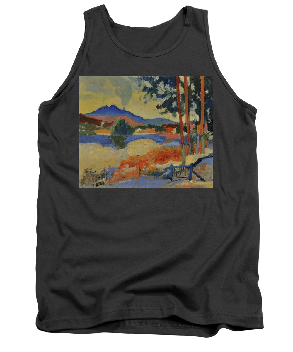 Maastricht Tank Top featuring the painting The Observant by Nop Briex