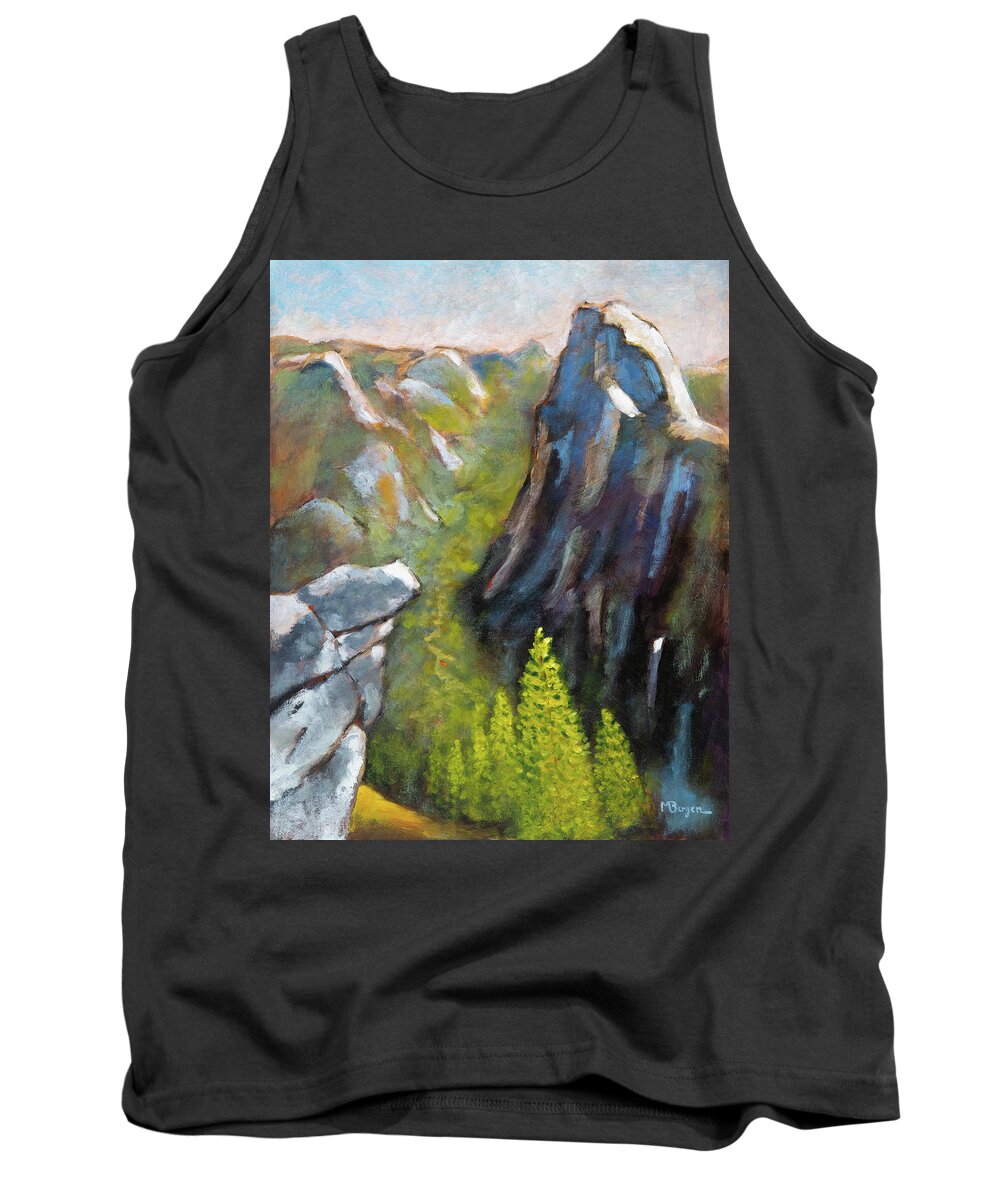 Yosemite Tank Top featuring the painting The Other Half by Mike Bergen