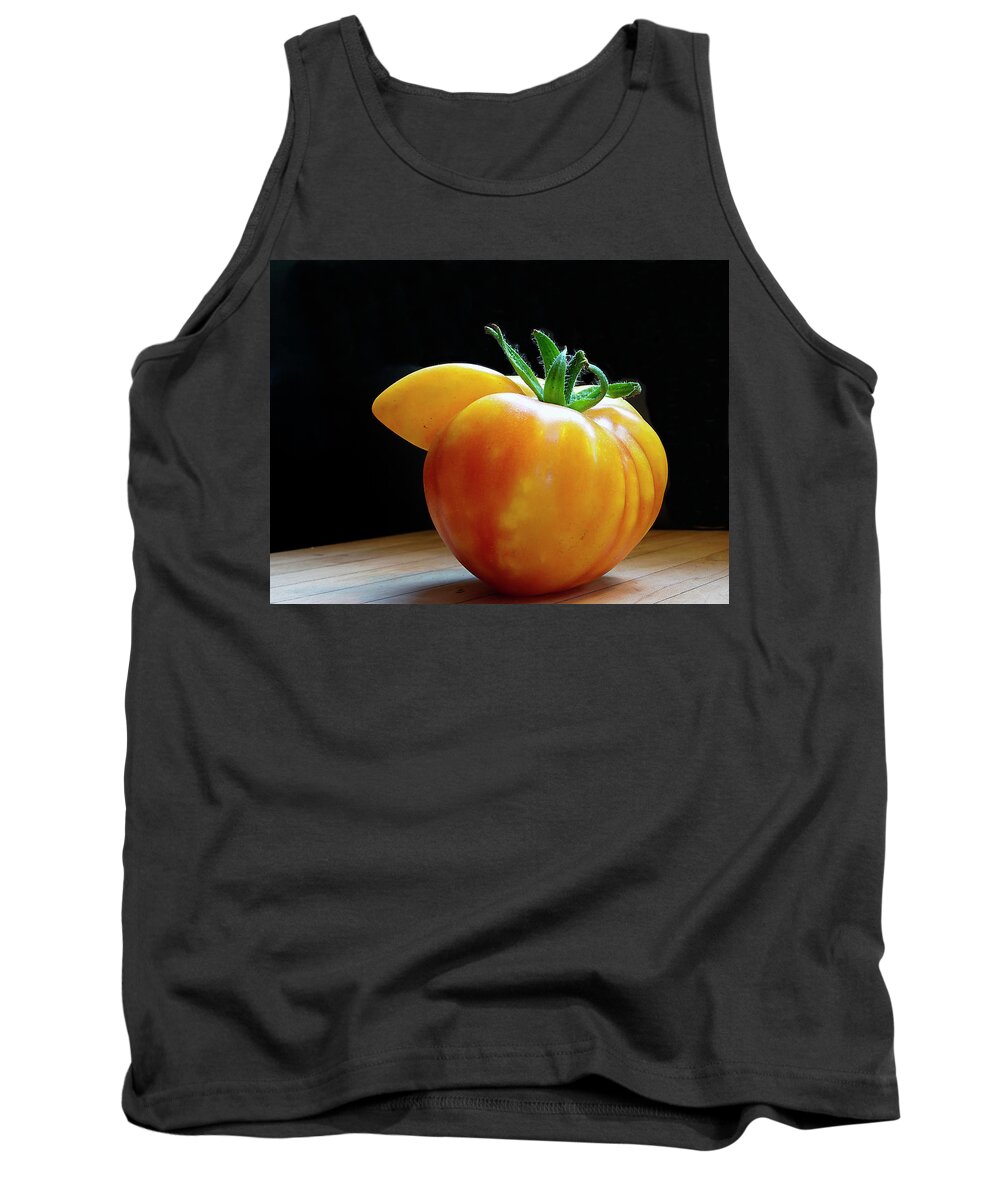 Tomatoes Tank Top featuring the photograph The Peculiar Mr. Stripey by Joe Schofield