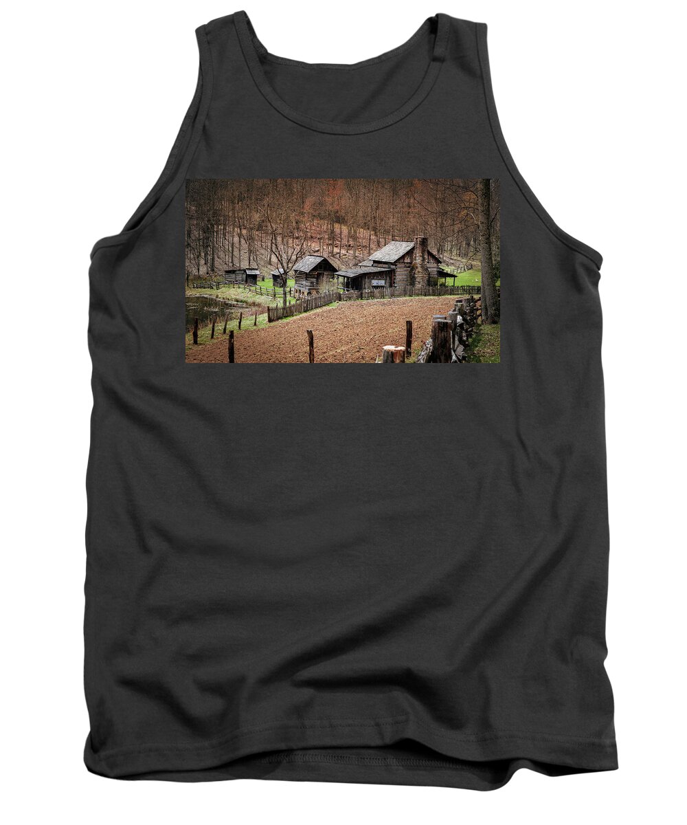Farm Tank Top featuring the photograph The Primitive Homestead by Lisa Lambert-Shank