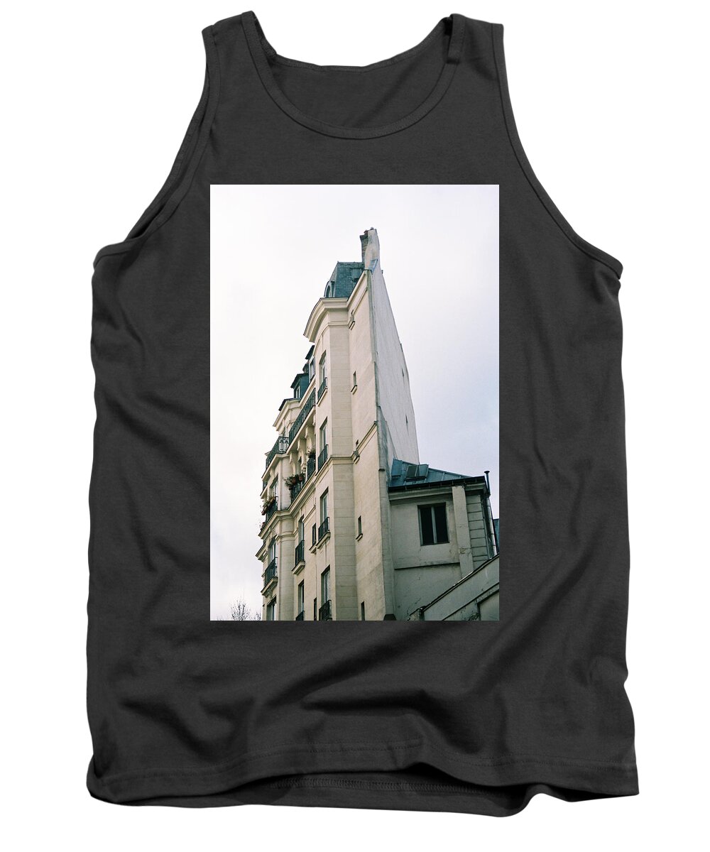 Building Tank Top featuring the photograph The slanted building by Barthelemy De Mazenod