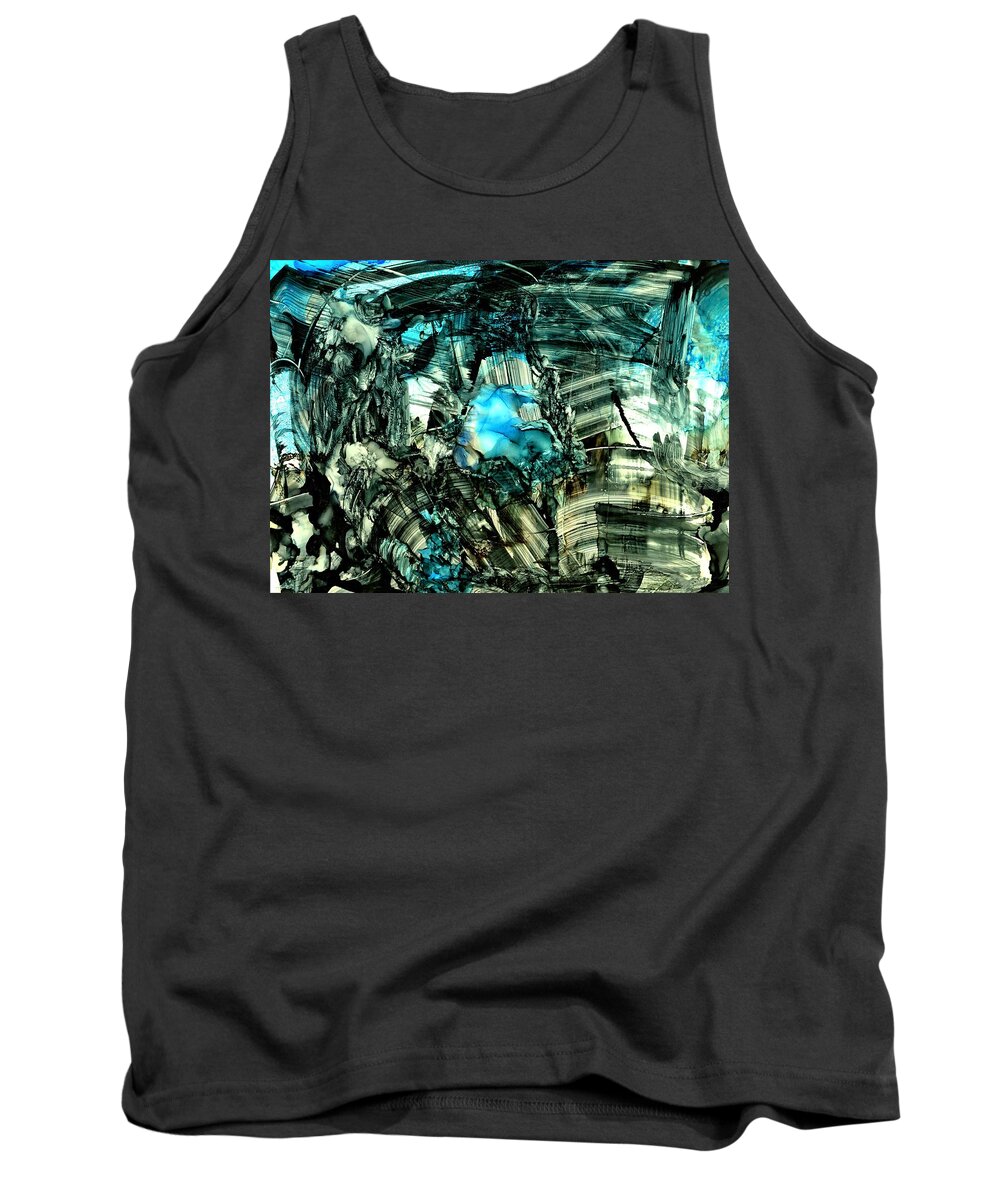 Liberty Tank Top featuring the painting The Transformation of Lady Liberty by Angela Marinari