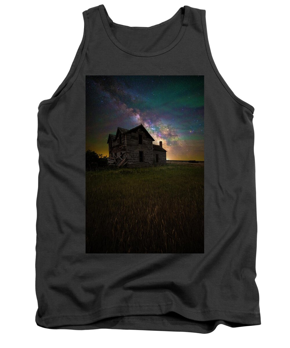 Dark Places Tank Top featuring the photograph The World I Know by Aaron J Groen