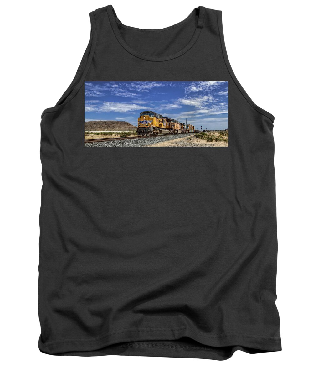  Tank Top featuring the photograph Theeee Union Pacific Railroad by Michael W Rogers