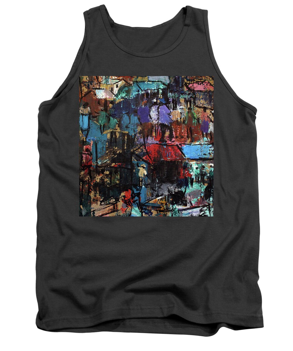  Tank Top featuring the painting This Is Us by Joe Maseko