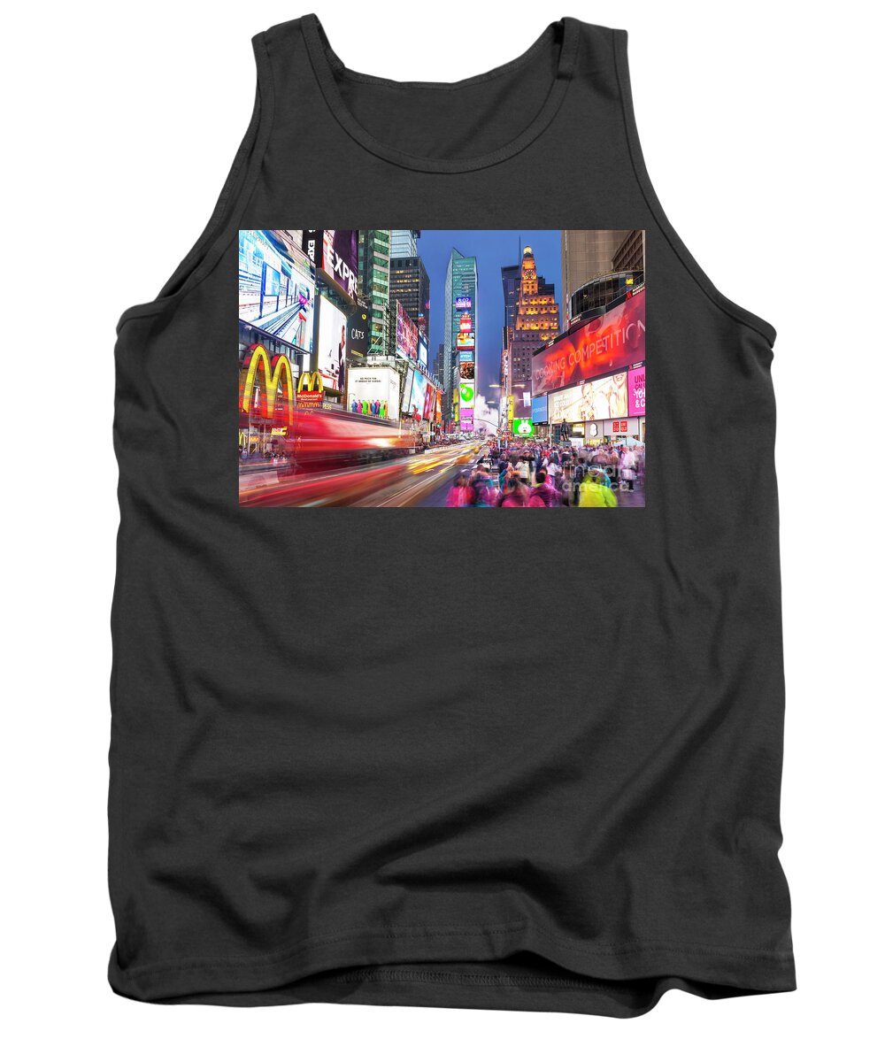 New York Usa Tank Top featuring the photograph Times Square, New York by Neale And Judith Clark
