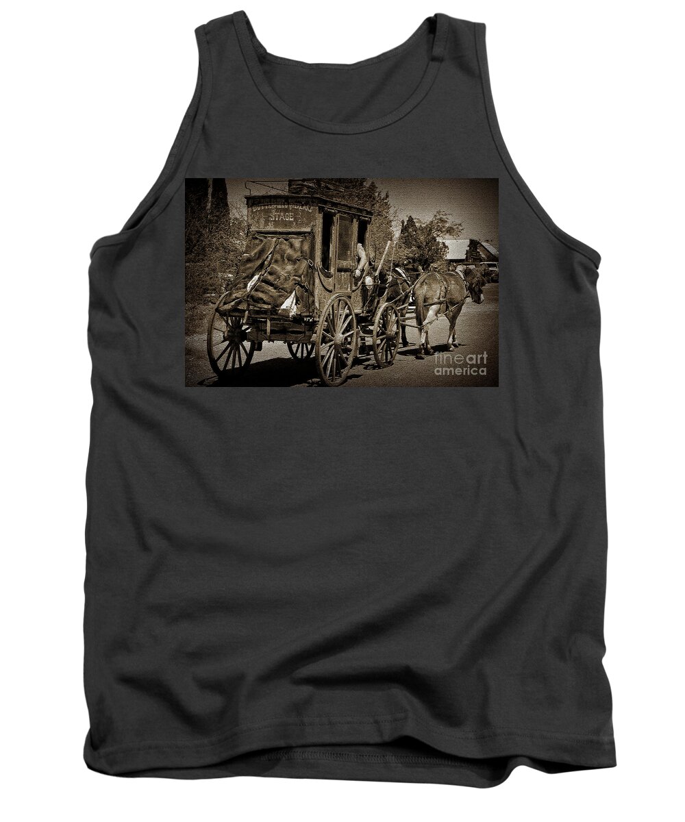 Tombstone Tank Top featuring the photograph Tombstone Stagecoach by Kirt Tisdale