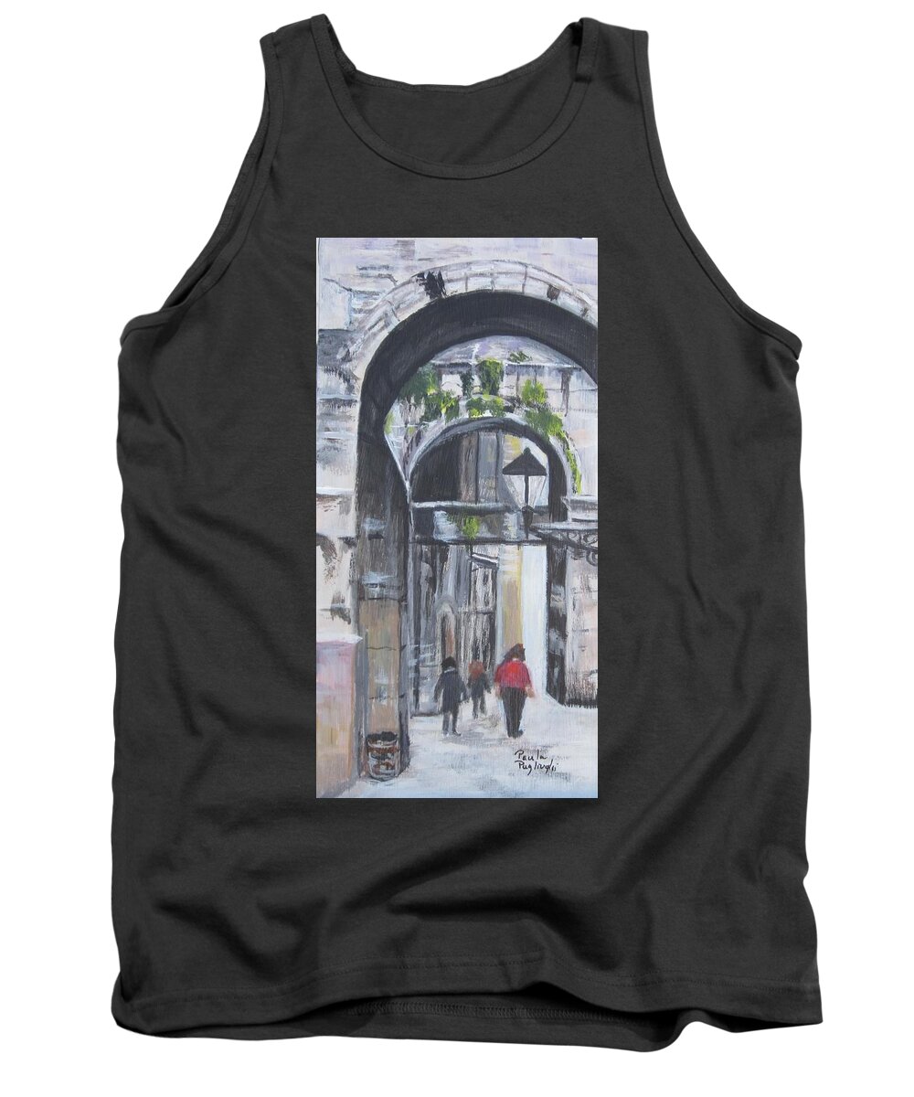 Painting Tank Top featuring the painting Touring Italy by Paula Pagliughi