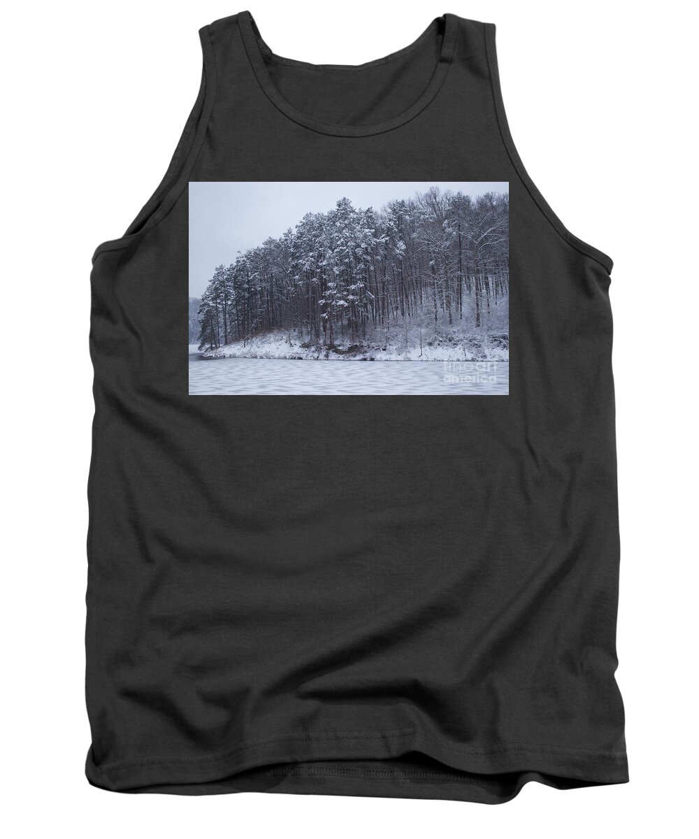 Woods Tank Top featuring the photograph Trees heading towards the water by Yvonne M Smith