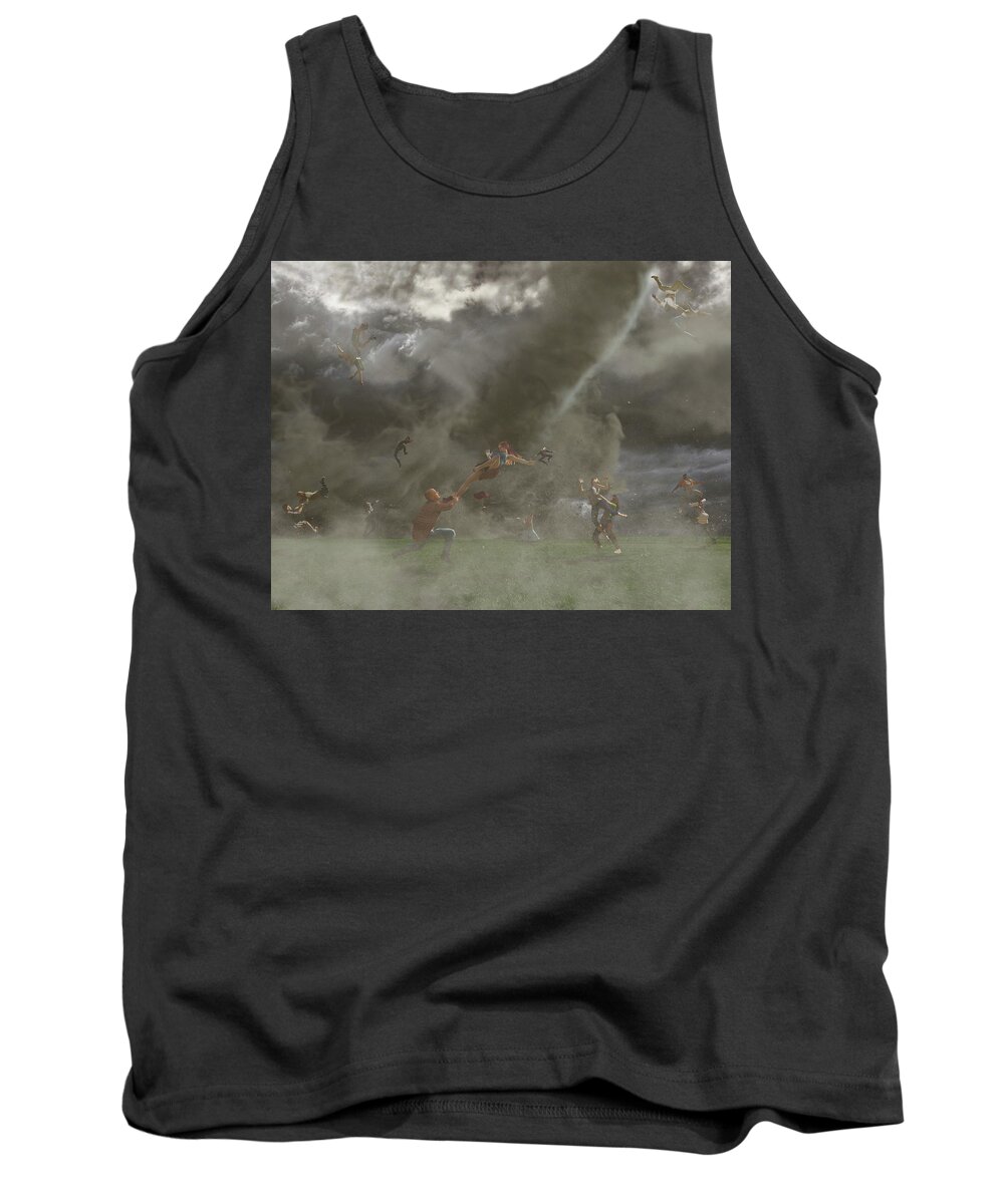 3d Tank Top featuring the digital art Turbulence_Instability by Williem McWhorter