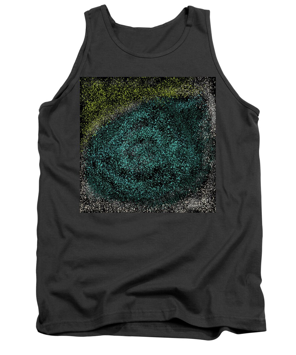 Abstract Tank Top featuring the digital art Turquoise ball by Bentley Davis