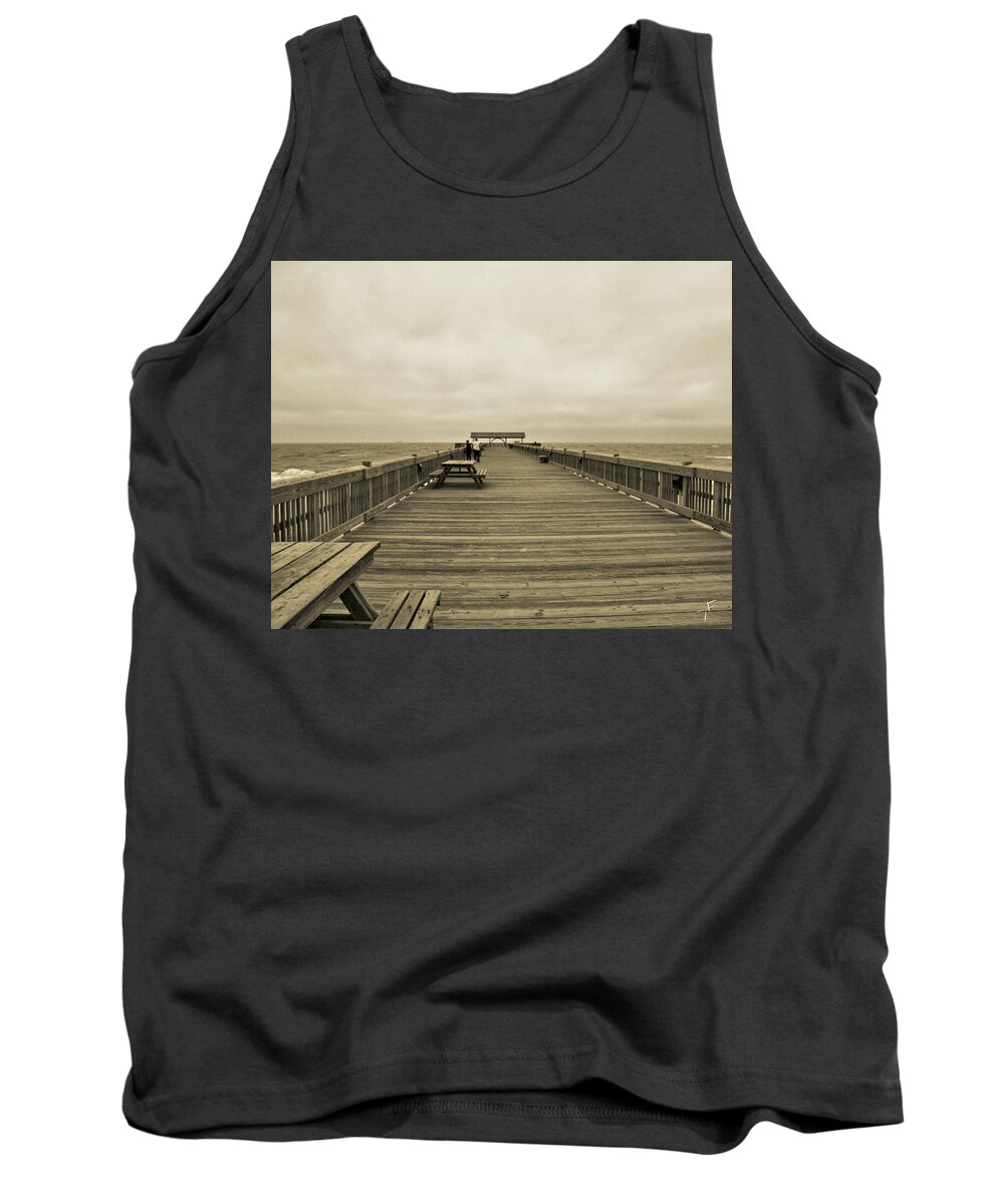 Tybee Island Tank Top featuring the photograph Tybee Island Pier by Theresa Fairchild