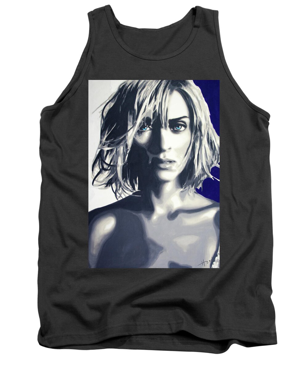 Portrait Tank Top featuring the painting Uma by Hood MA Central St Martins London
