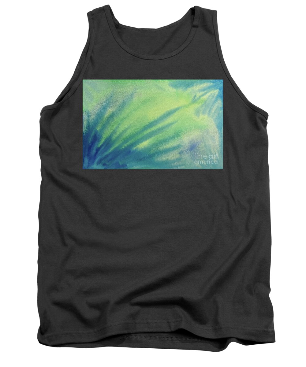 Abstract Tank Top featuring the painting Under Sea Abstract by Lisa Neuman