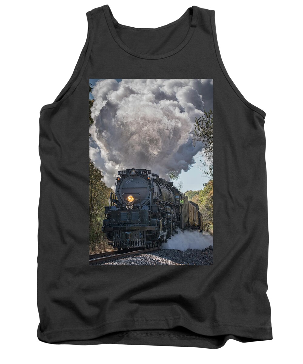 Railroad Tank Top featuring the photograph Union Pacific Big Boy 4014 at Hope Arkansas by Jim Pearson