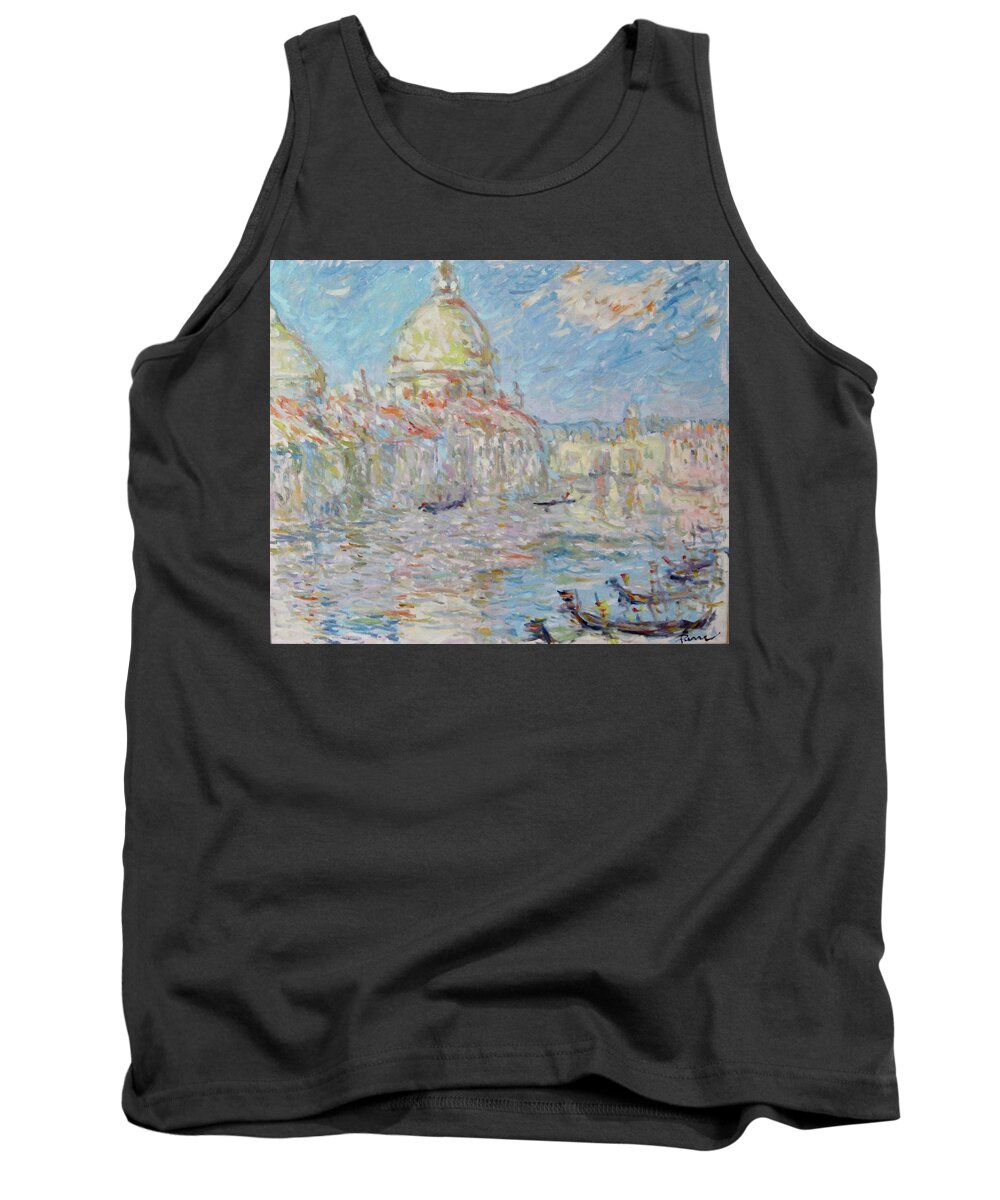 Venice Tank Top featuring the painting Venice Grand Canal serie nr 1 by Pierre Dijk