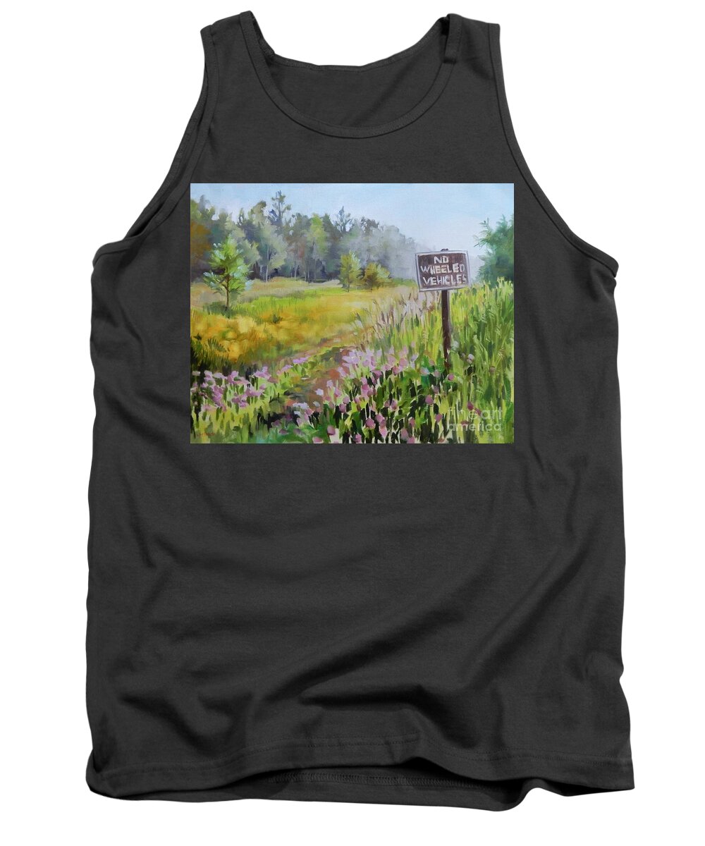 Clover Tank Top featuring the painting Walking through Clover by K M Pawelec