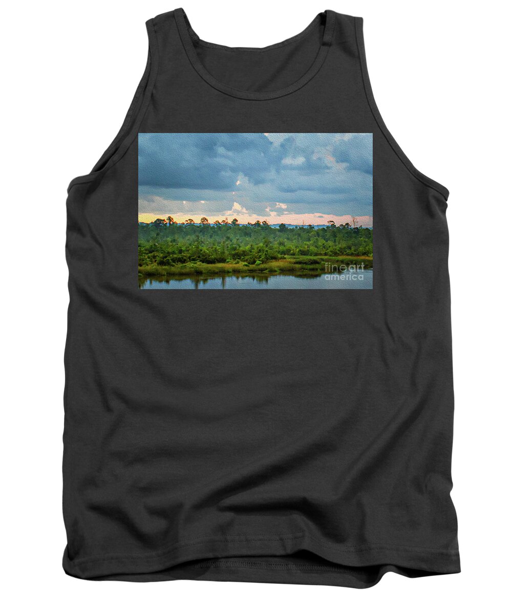 Watercolor Tank Top featuring the photograph Water Color Sky by Patti Powers