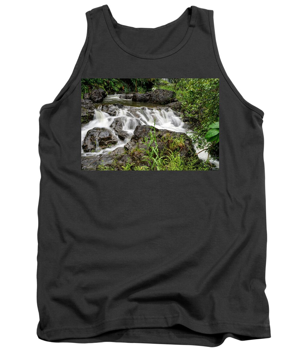 Hawaii Tank Top featuring the photograph Waterfalls of Hana Highway by Betty Eich