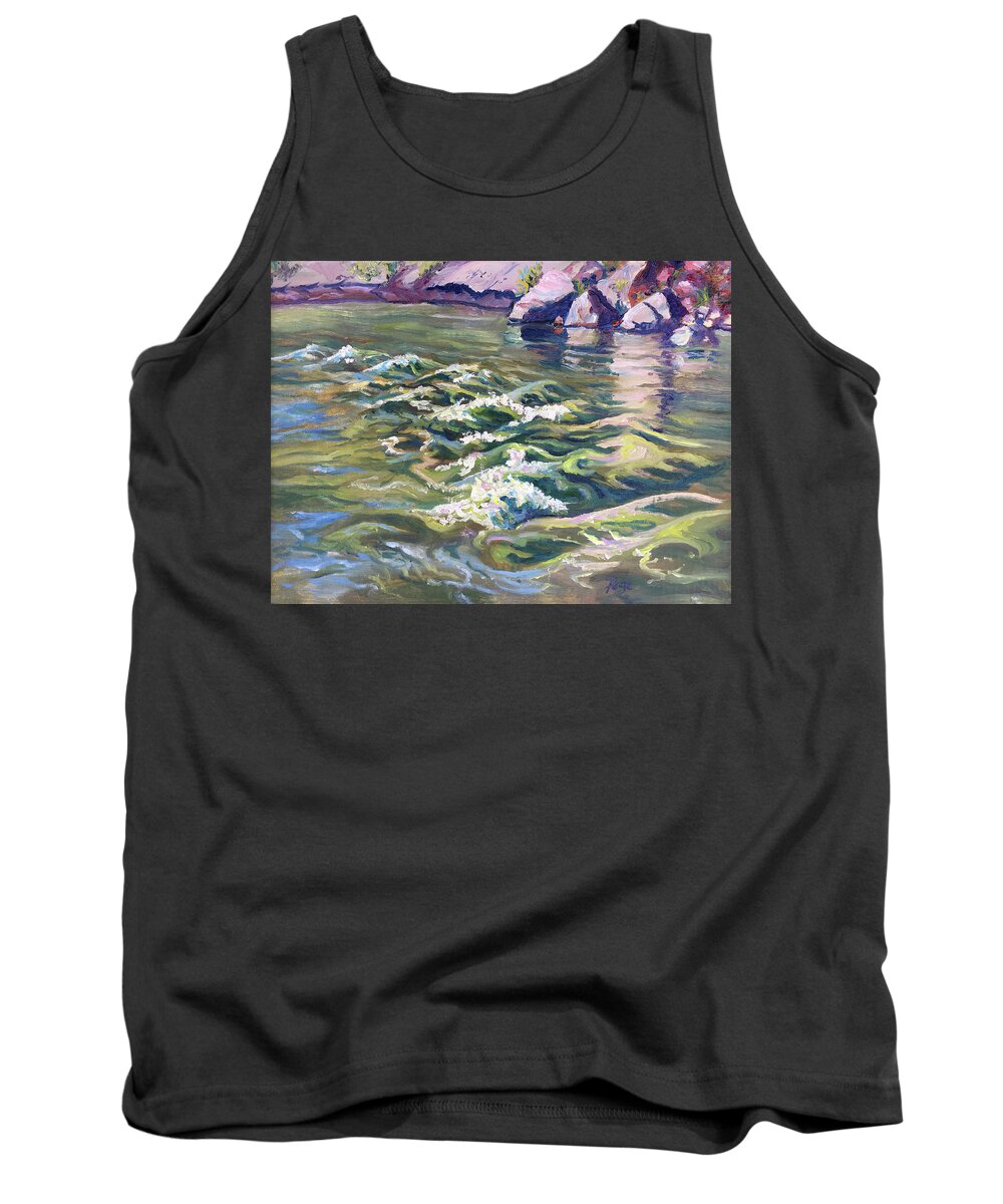 Water Tank Top featuring the painting Wavetrain by Page Holland