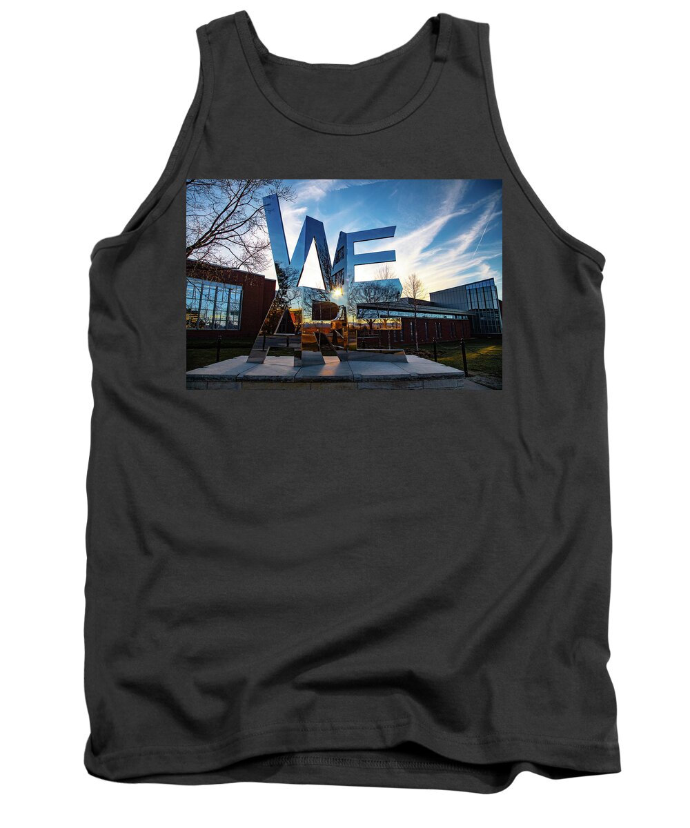State College Pennsylvania Tank Top featuring the photograph We Are statue at Penn State University by Eldon McGraw