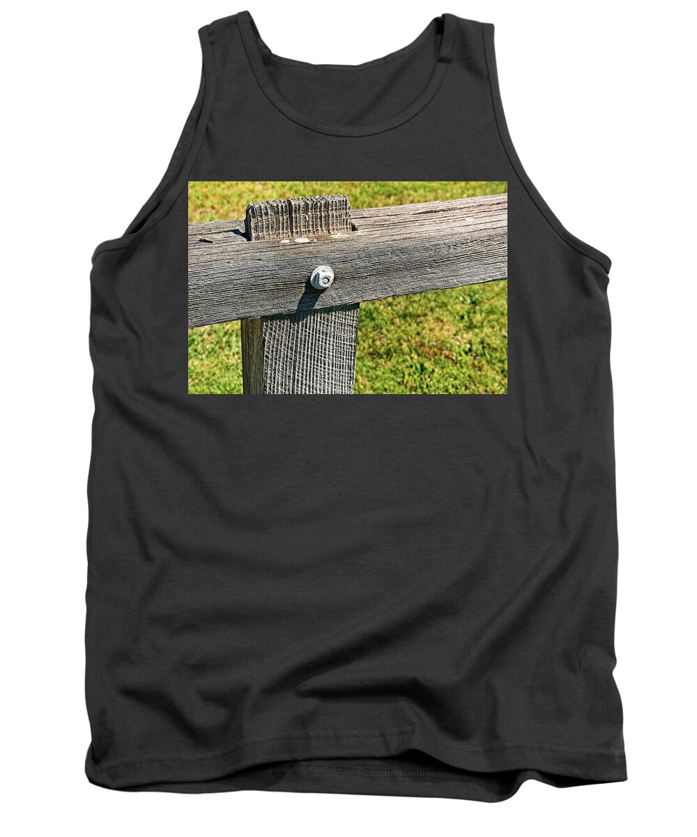 Timber Tank Top featuring the photograph Weathered Fence by David Desautel