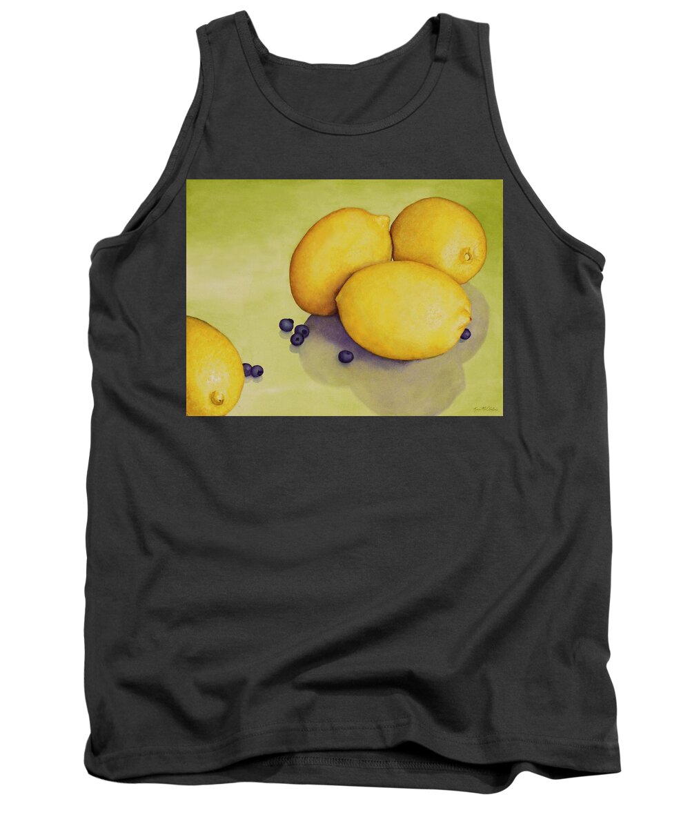 Kim Mcclinton Tank Top featuring the painting When Life Gives You Lemons by Kim McClinton