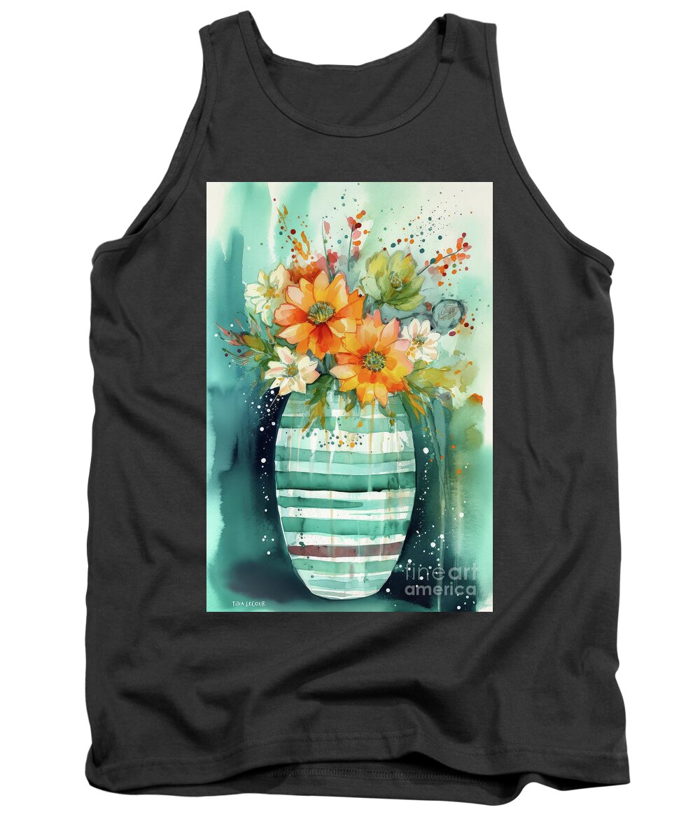Daisy Flowers Tank Top featuring the painting Wild Daisy Flowers by Tina LeCour