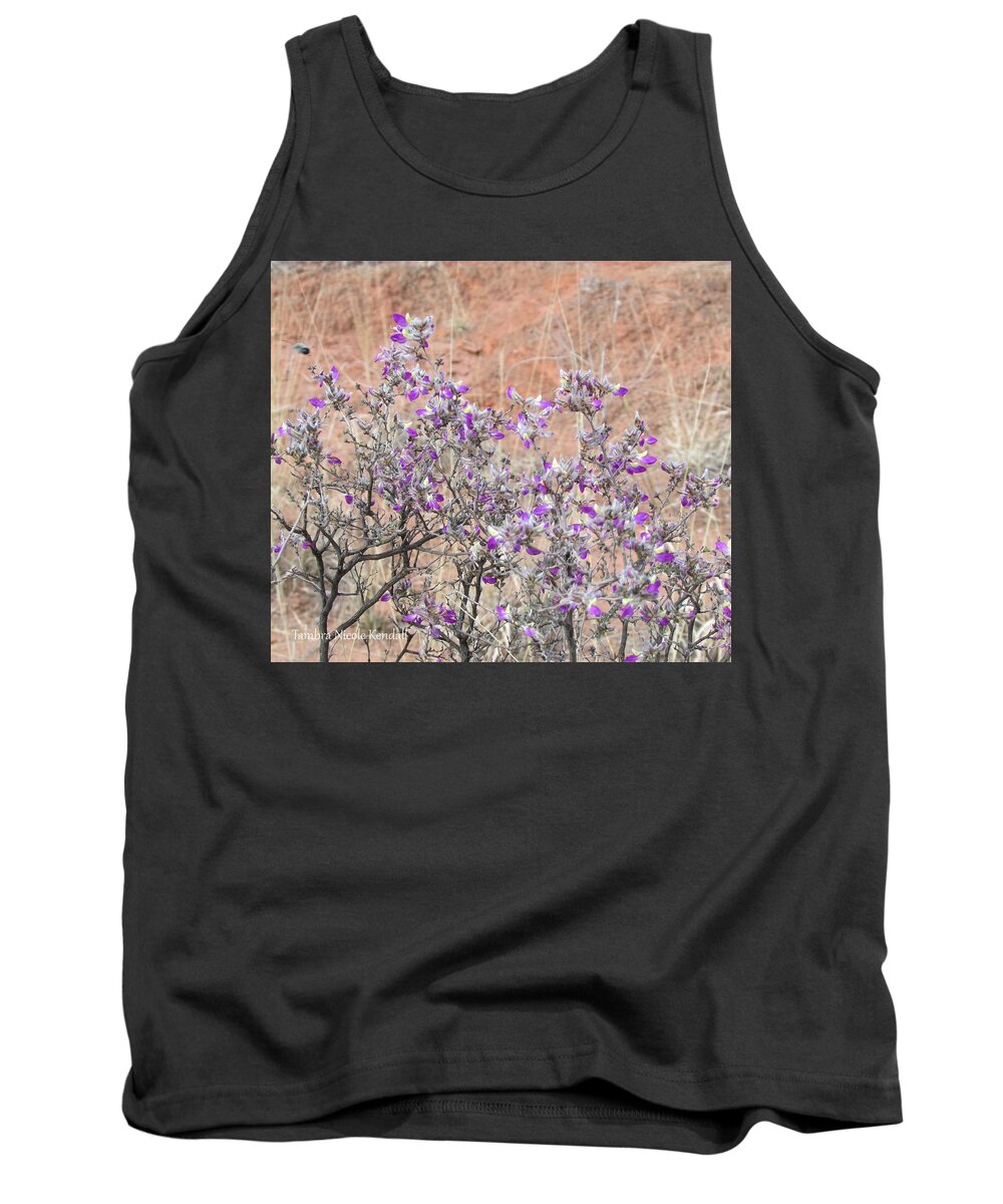 Purple Flowers Tank Top featuring the photograph Wild Desert Blooms by Tambra Nicole Kendall