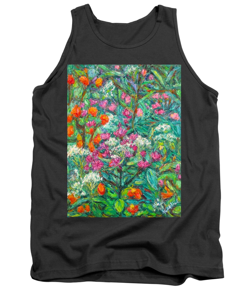 Wildflowers Tank Top featuring the painting Wildwood Beauty by Kendall Kessler