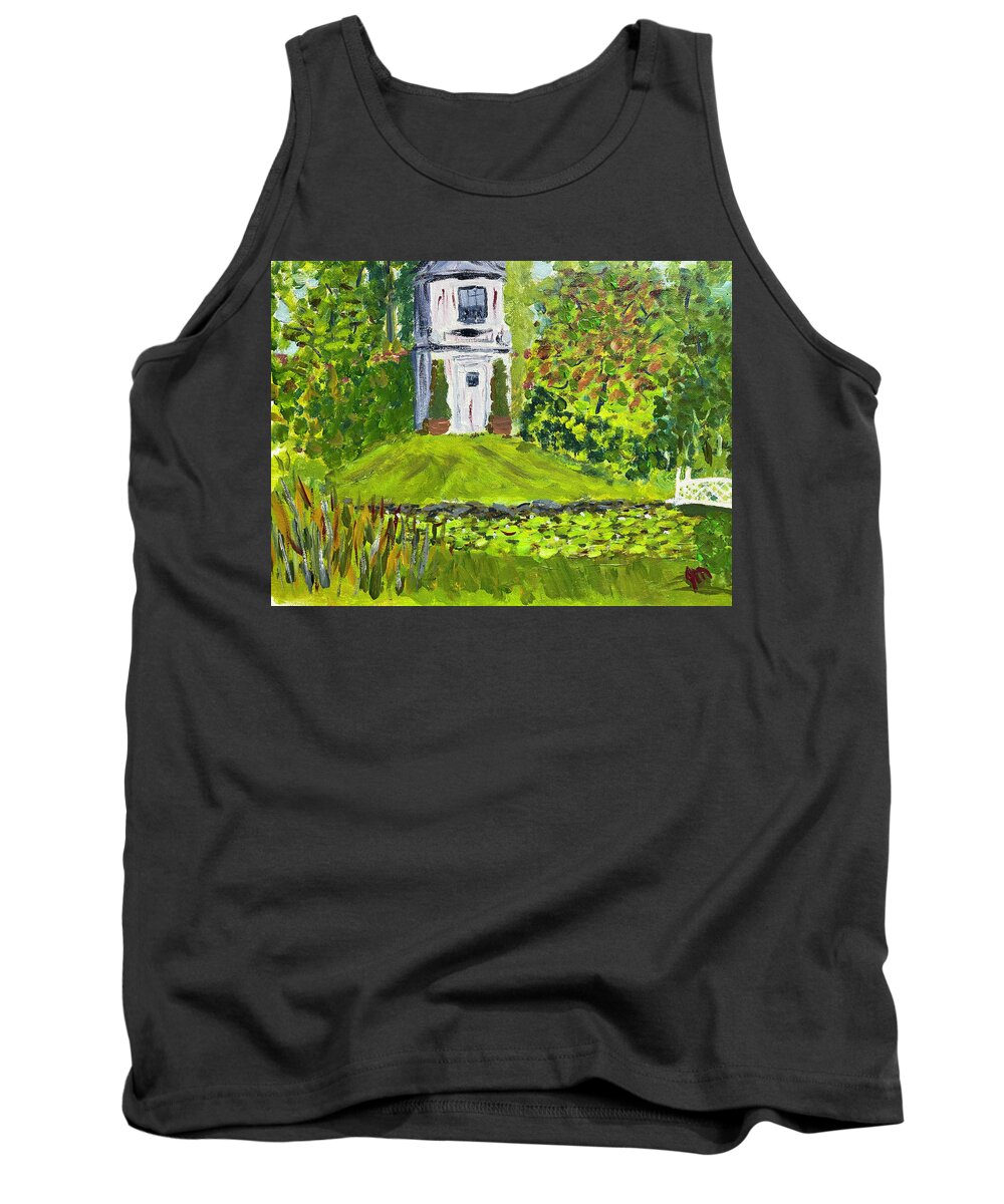  Tank Top featuring the painting William Paca Garden #2 by John Macarthur