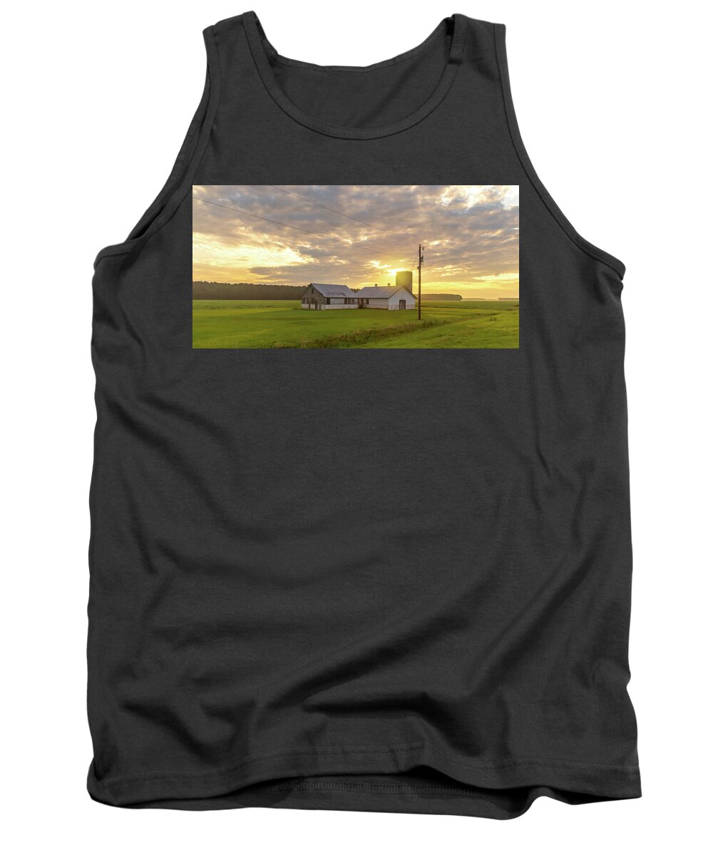 North Carolina Tank Top featuring the photograph Winfall Sunrise by Donna Twiford