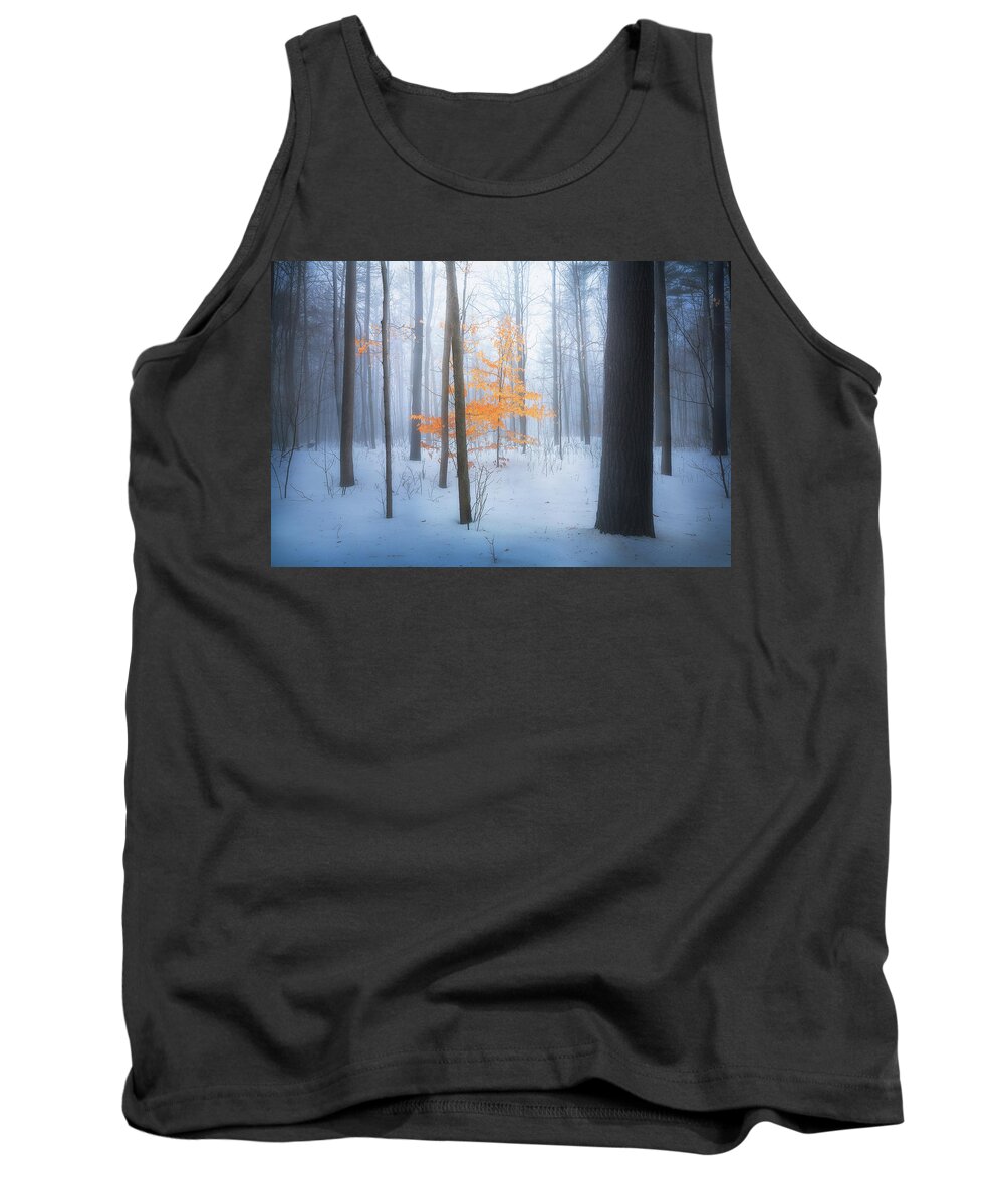 Forest Tank Top featuring the photograph Winter Forest by Henry w Liu
