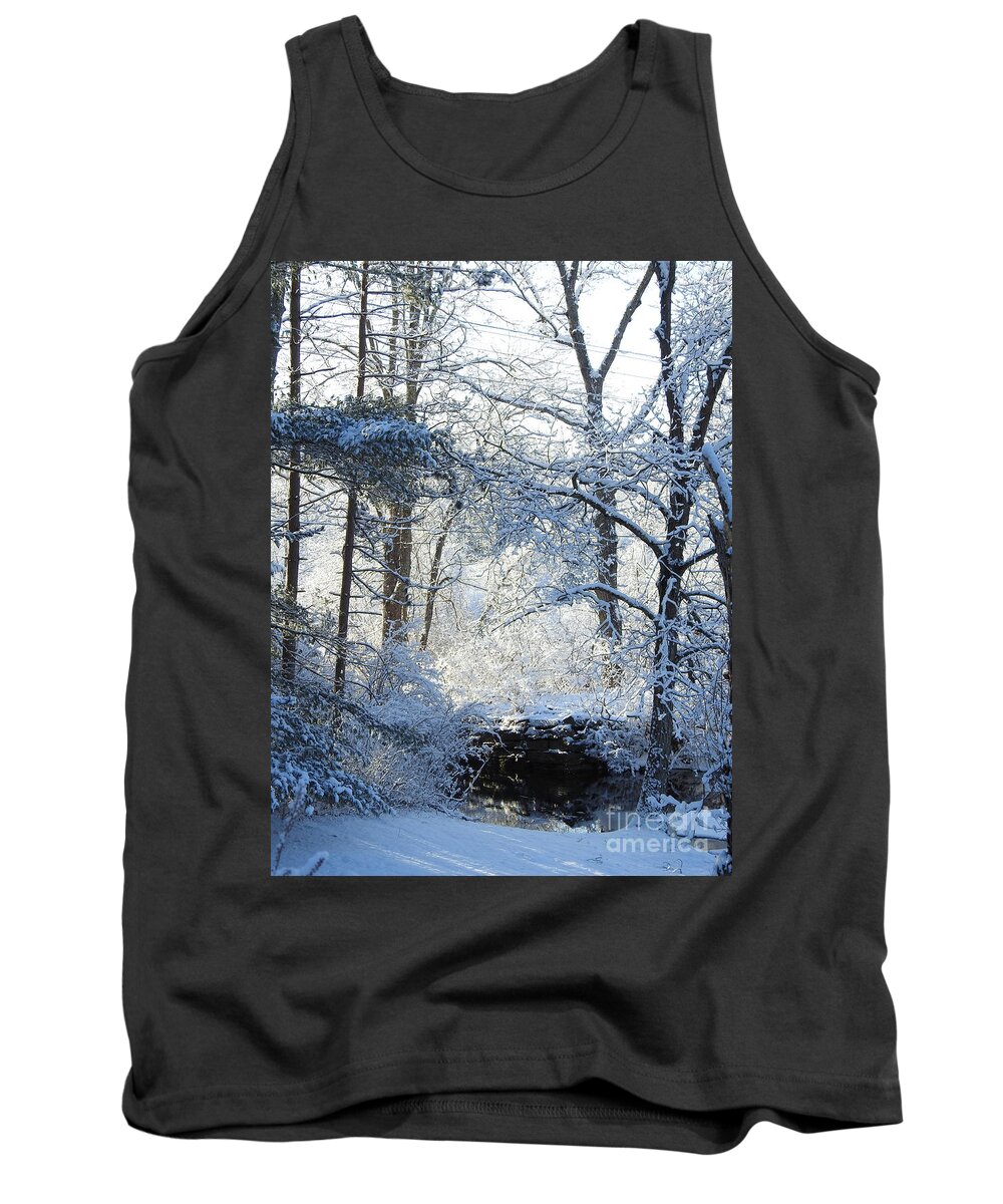 Fluffy Snow Tank Top featuring the photograph Winter Light After the Snow by Eunice Miller