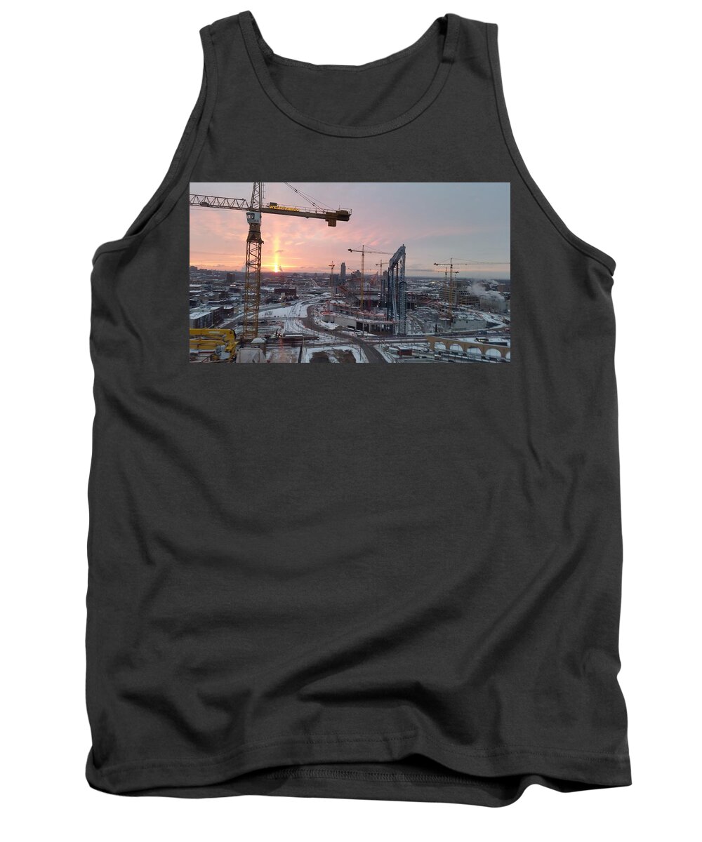E.g. Crane Tank Top featuring the photograph Winter Sunrise by Peter Wagener