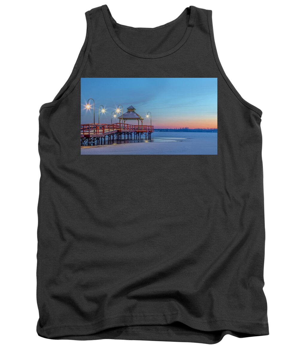 Lake Neatahwanta Tank Top featuring the photograph Winter Twilight by Rod Best